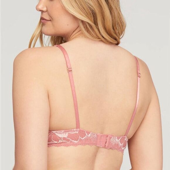 Montelle 32C Rose Clay Blush Lace Blushing Mystique Bra - Picture 2 of 6